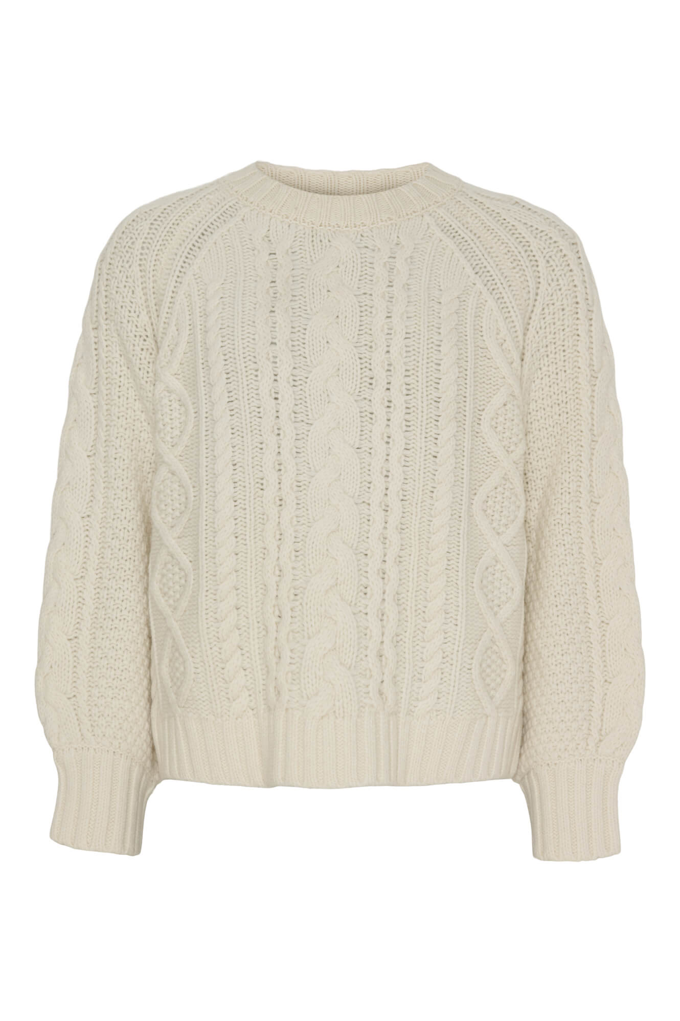 Dahlia cable knit jumper - White sand