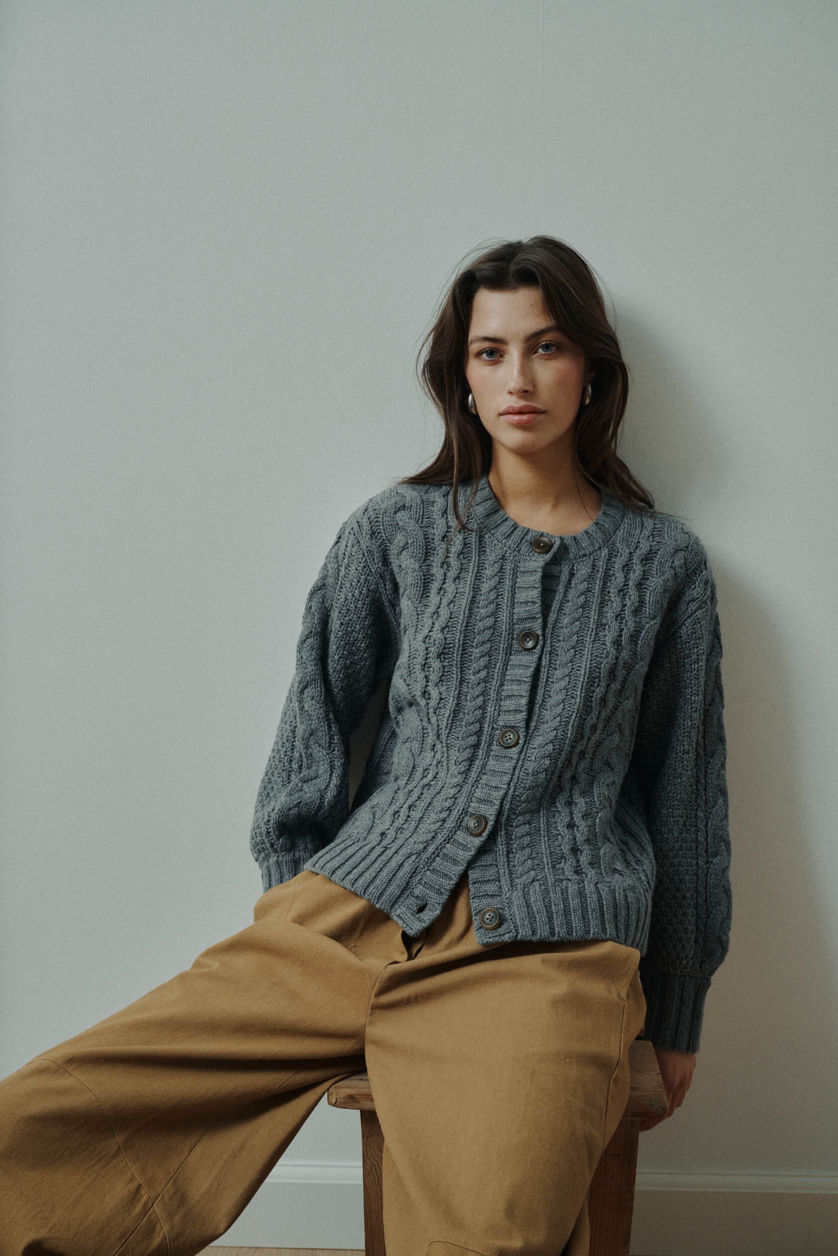 Vera mw barrel pant - Dull gold