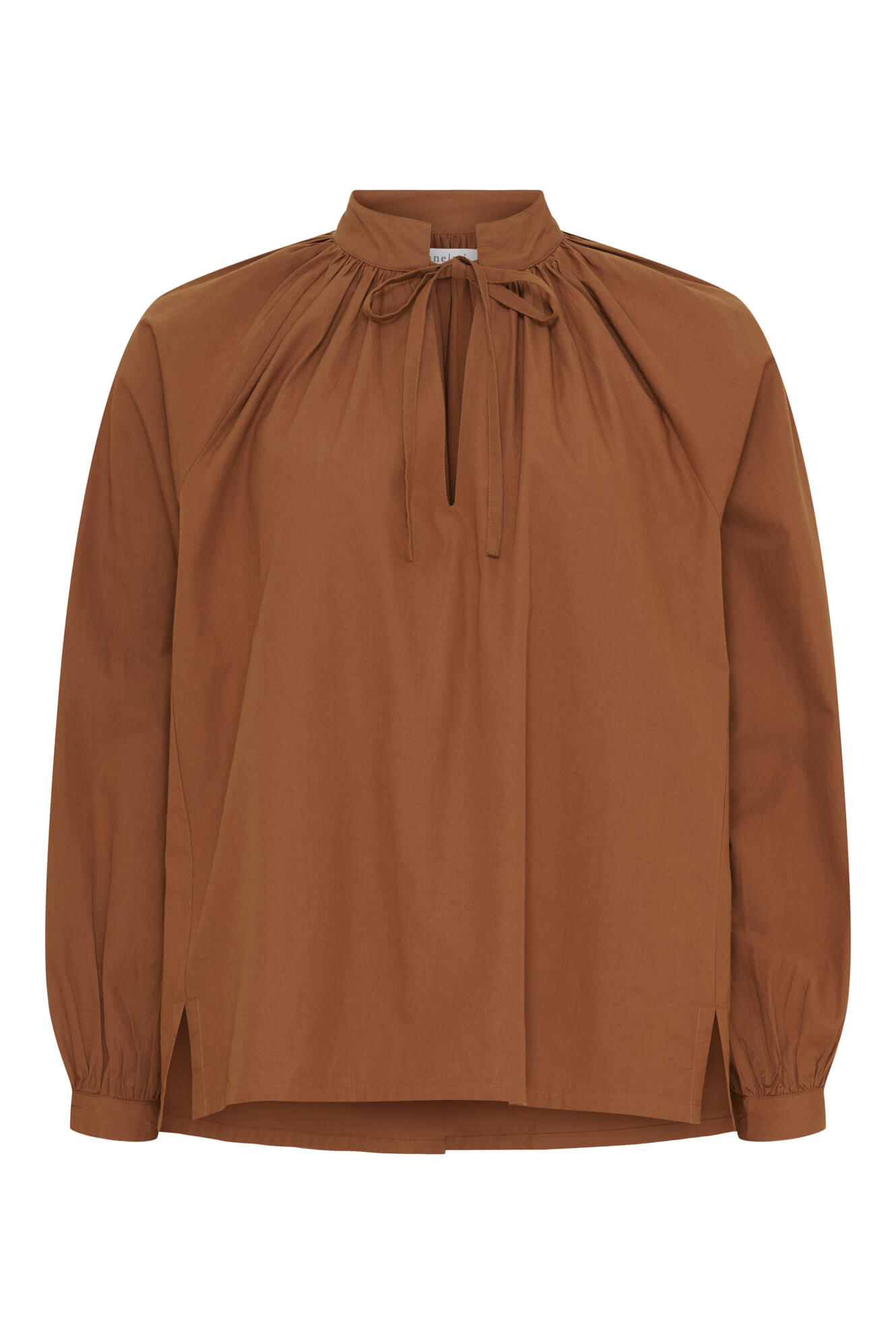 IRISSA LS BLOUSE - CAMBRIDGE BROWN