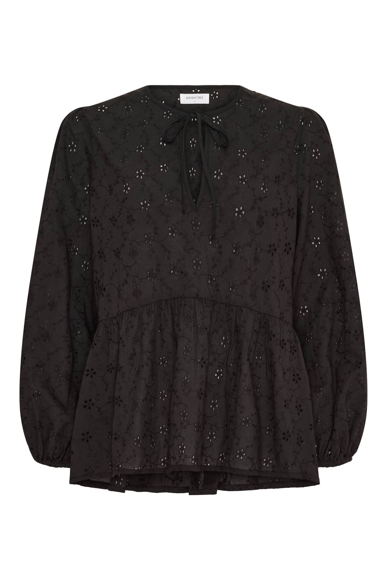 MELODY LS BLOUSE - BLACK