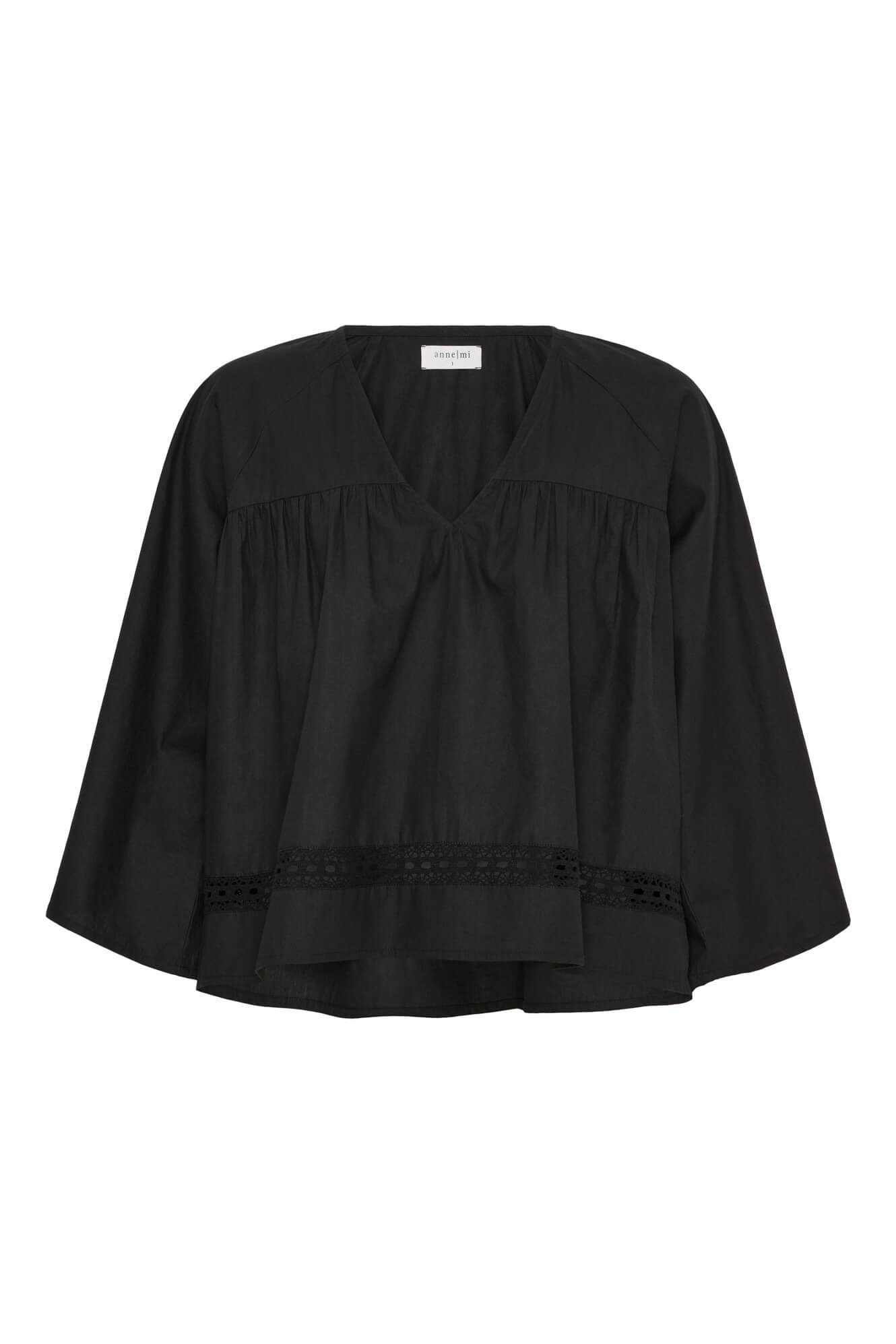 SIRI 3/4 BLOUSE	- BLACK