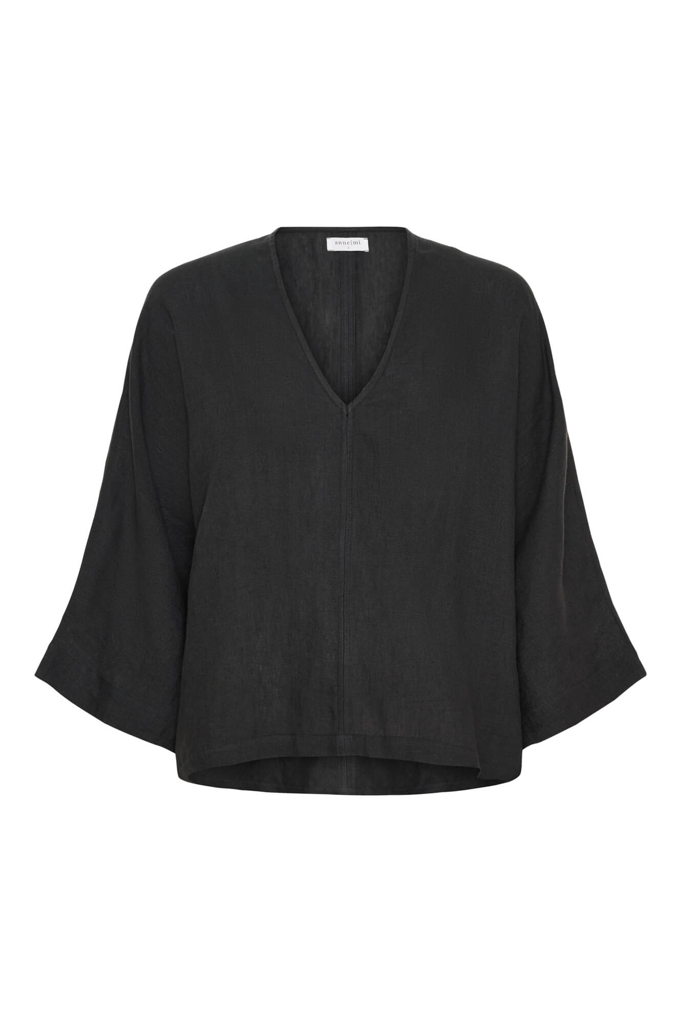 VENIZIA 7/8 BLOUSE	- BLACK WASHED