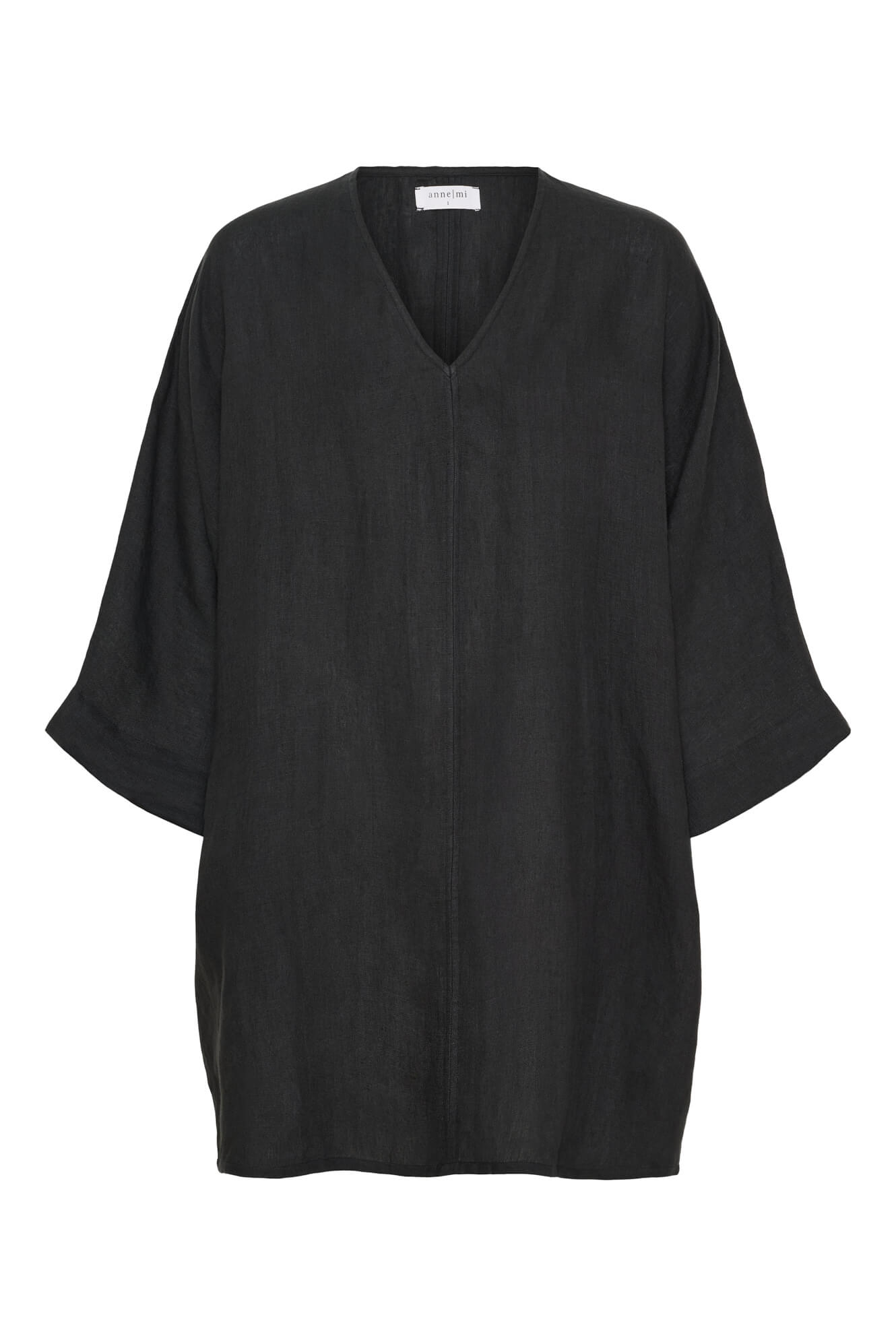 VENZIA 7/8 SHORT DRESS - BLACK WASHED